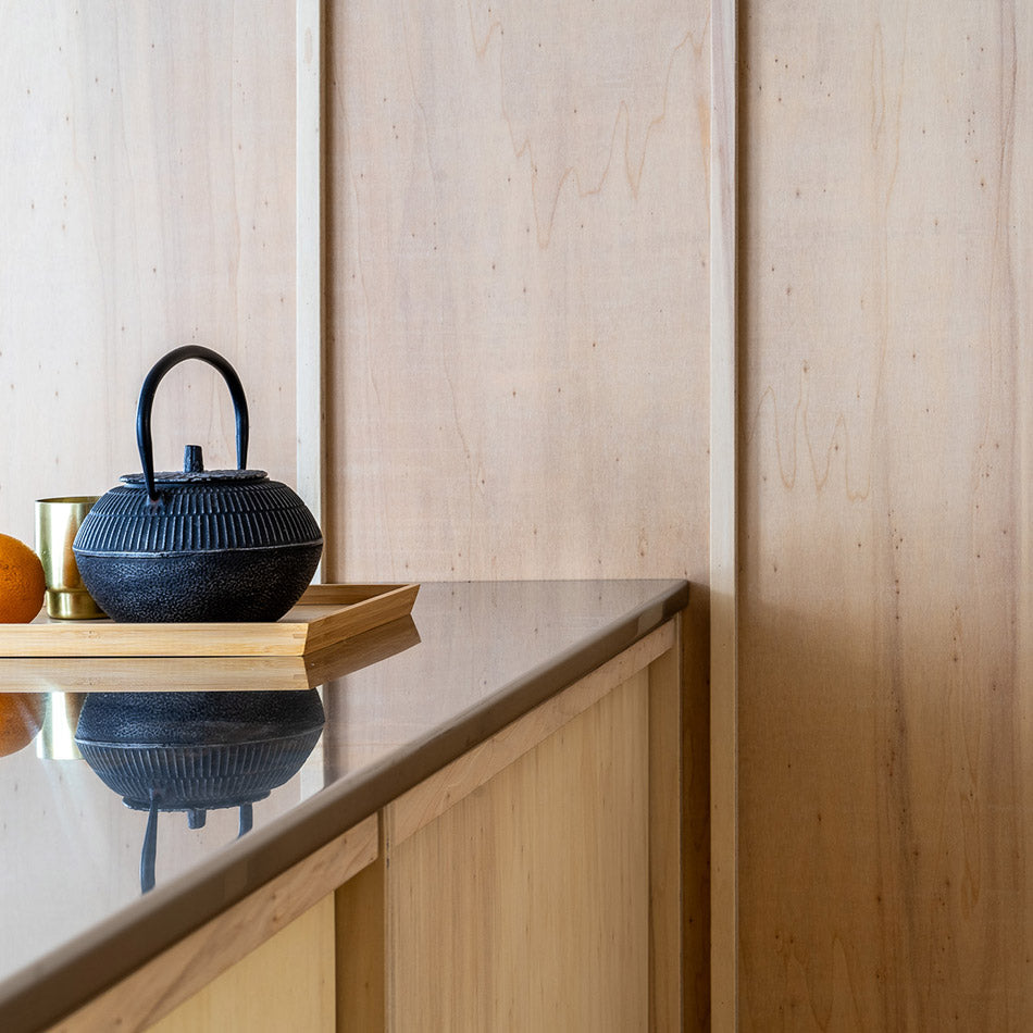 Cuisine sur mesure Phuong — détail en inox